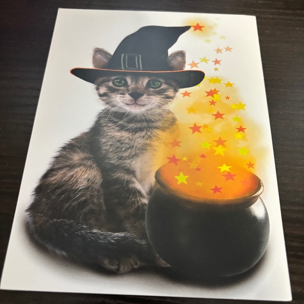 CAT HALLOWEEN GREETING CARD